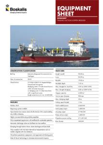 equipment sheet shoalway trailing suction hopper dredger  Construction/Classification
