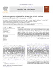 A continental analysis of correlations between tree patterns in African savannas and human and environmental variables