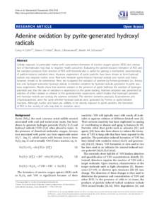 Adenine oxidation by pyrite-generated hydroxyl radicals