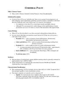 Microsoft Word - Cerebral Palsy Handout.doc