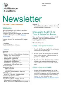 Trusts and Estates Newsletter June 2015