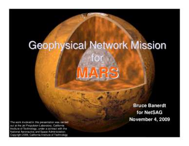 International Scientific Collaboration for a Network Mission to Mars