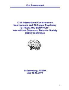 First Announcement  17-th International Conference on Neuroscience and Biological Psychiatry 