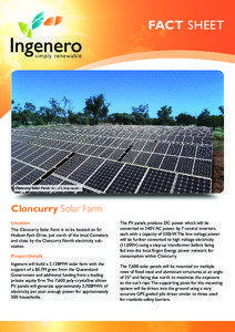 FACT SHEET  Cloncurry Solar Farm