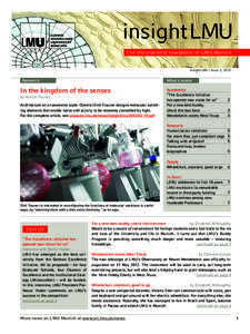 insight LMU The international newsletter of LMU Munich insight LMU / Issue 2, 2012  Research