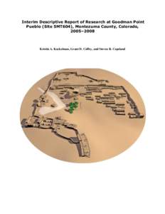 Interim Descriptive Report of Research at Goodman Point Pueblo (Site 5MT604), Montezuma County, Colorado, 2005–2008 Kristin A. Kuckelman, Grant D. Coffey, and Steven R. Copeland