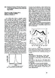 §58. Statistical Analysis of Density Fluctuation in SOL/Divertor Plasmas of the LHD with Super-SINET Takamura, S., Ohno, N. (Nagoya Univ.), Budaev, V. (Kurchatov Institute), Masuzaki, S., Komori, A.