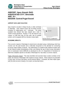 Washington State Department of Transportation Aviation Division Apex Airpark Kitsap County, Washington