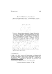 1349  Documenta Math. Reduced Operator Algebras of Trace-Preserving Quantum Automorphism Groups