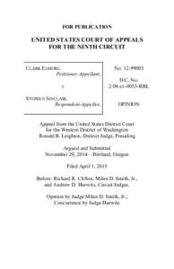 FOR PUBLICATION  UNITED STATES COURT OF APPEALS FOR THE NINTH CIRCUIT  CLARK ELMORE,