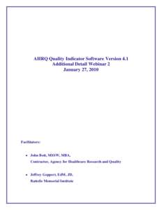 Microsoft Word - AHRQ-QI Version 4.1 Webinar-Jan 27 transcript.docx