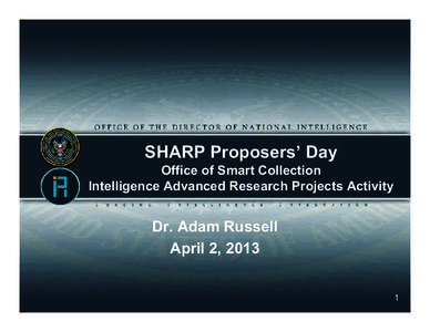 Microsoft PowerPoint - SHARP Proposers’ Day_FINAL Posting