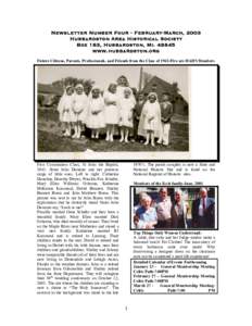 Newsletter Number Four - February-March, 2003 Hubbardston Area Historical Society Box 183, Hubbardston, Miwww.hubbardston.org Future Citizens, Parents, Professionals, and Friends from the Class of 1942-Five are H