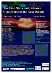 The First Stars and Galaxies: Challenges for the Next Decade March[removed], 2010