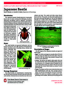 OHIO STATE UNIVERSITY EXTENSION  AGRICULTURE AND NATURAL RESOURCES FACT SHEET ENT-46-14