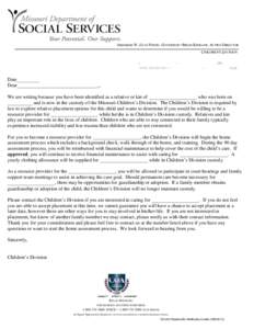 CD-203 Relative/Kin Notification Letter