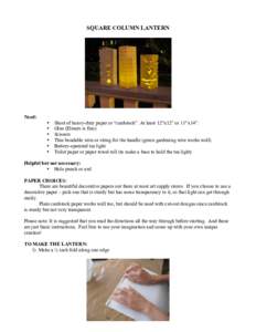 Microsoft Word - Lantern - Square Column 2013.doc