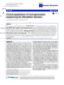 Clinical application of next-generation sequencing for Mendelian diseases