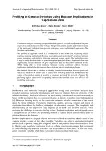 Journal of Integrative Bioinformatics