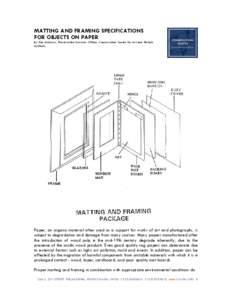 Matting and Framing Specifications