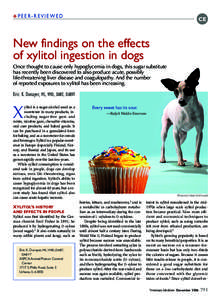 ❖ PEER-REVIEWED  CE New findings on the effects of xylitol ingestion in dogs