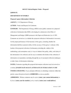 60-DAY Federal Register Notice - Proposed