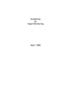 Guidelines for Vapor Monitoring - Storage Tanks - Petroleum Storage Systems - Waste Management - Florida DEP - [6vapmon.pdf]