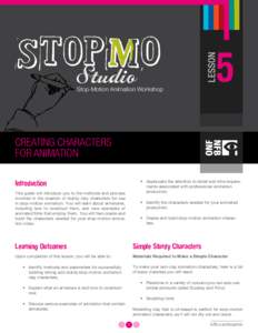 LESSON  5 Stop-Motion Animation Workshop