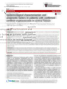 Epidemiological characterization and prognostic factors in patients with confirmed cerebral cryptococcosis in central Taiwan