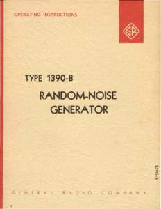 OPERATING INSTRUCTIONS  TYPE 1390-B RANDOM-NOISE GENERATOR