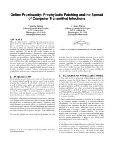 Online Promiscuity: Prophylactic Patching and the Spread of Computer Transmitted Infections Timothy Kelley L. Jean Camp