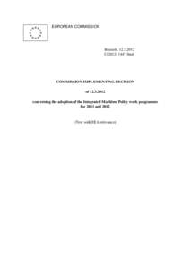 EUROPEAN COMMISSION  Brussels, [removed]C[removed]final  COMMISSION IMPLEMENTING DECISION