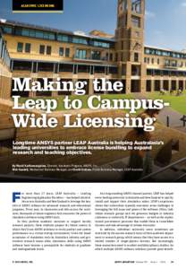 Making the Leap to Campus-Wide Licensing - ANSYS Advatnage
