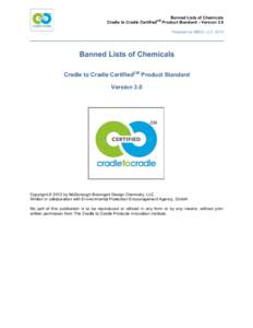 Cradle to Cradle Certified  CM Banned Lists of Chemicals Product Standard – Version 3.0