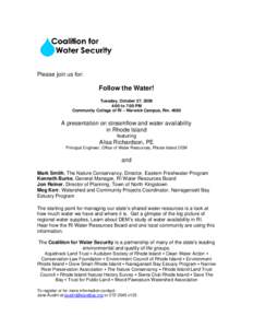 The Coalition for Water Security