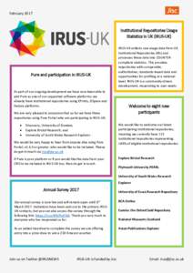 FebruaryInstitutional Repositories Usage Statistics in UK (IRUS-UK)  Pure and participation in IRUS-UK