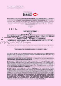 Product Booklet dated 22 JulyC-45 THE HONGKONG AND SHANGHAI BANKING CORPORATION LIMITED