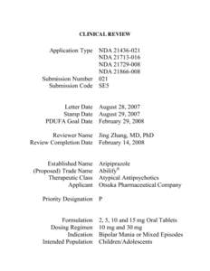 CLINICAL REVIEW Application Type  NDA[removed]
