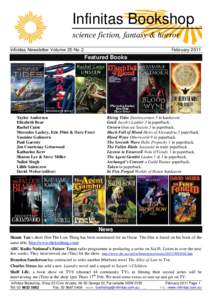 Infinitas Bookshop science fiction, fantasy & horror Infinitas Newsletter Volume 20 No 2 February 2011