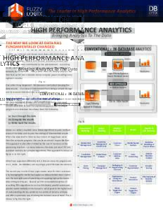 The Leader in High Performance Analytics  HIGH PERFORMANCE ANALYTICS Bringing Analytics To The Data  THE WAY WE LOOK AT DATA HAS