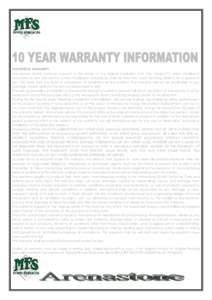 Arenastone Warranty 2013 MASTER UPDATED