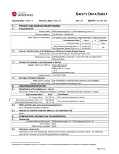 SAFETY DATA SHEET Issuing Date: 16Sep14 Revision Date: 16Dec15  1.