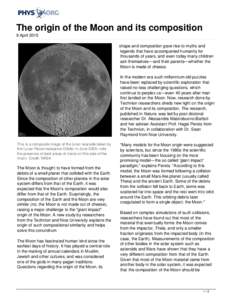 Planemos / Lunar science / Celestial mechanics / Moons / Giant impact hypothesis / Natural satellite / Planet / Solar System / Theia / Astronomy / Planetary science / Space
