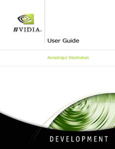 User Guide Anisotropic Decimation Introduction  What Is This?
