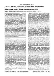 Environ. Sci. Technol. lQS1, 25,Influence of Biofilm Accumulation on Porous Media Hydrodynamics Alfred B. Cunningham, Wllllam G. Characklls, Felsal Abedeen, and David Crawford  Center for Interfacial Microbial