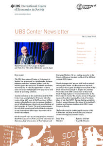 UBS Center Newsletter No. 3, June 2014 Content Research ........................................ 2 Dialogue and Events[removed]