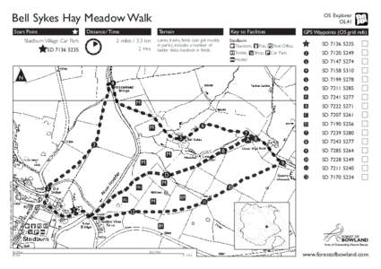 Bell Sykes Hay Meadow Walk Start Point Distance/Time  Slaidburn Village Car Park