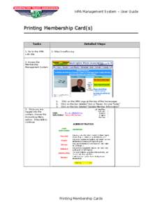 WPA Management System – User Guide  Printing Membership Card(s) Tasks 1. Go to the WPA web site.
