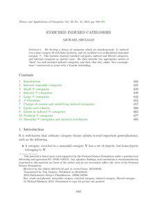 Theory and Applications of Categories, Vol. 28, No. 21, 2013, pp. 616–695.  ENRICHED INDEXED CATEGORIES