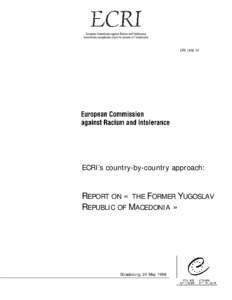 CRI[removed]ECRI’s country-by-country approach: REPORT ON « THE FORMER YUGOSLAV REPUBLIC OF MACEDONIA »